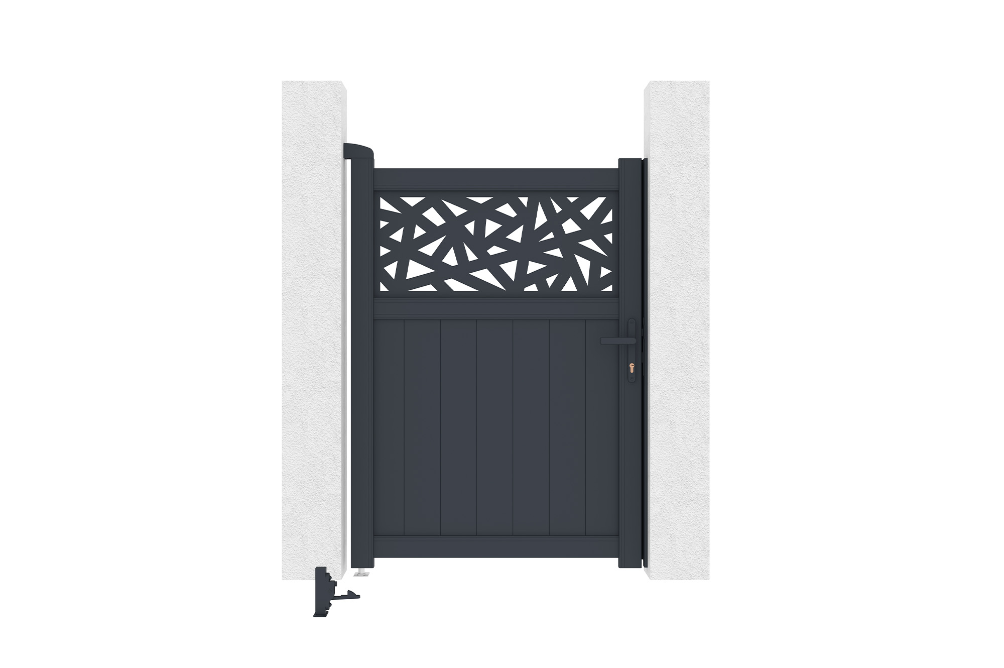 Gate 1m adjustable in width DOLOMITE RUIVO H.140cm gray aluminum 5