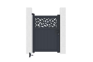 Portillon 1m ajustable en largeur DOLOMITE RUIVO H.140cm aluminium gris 5
