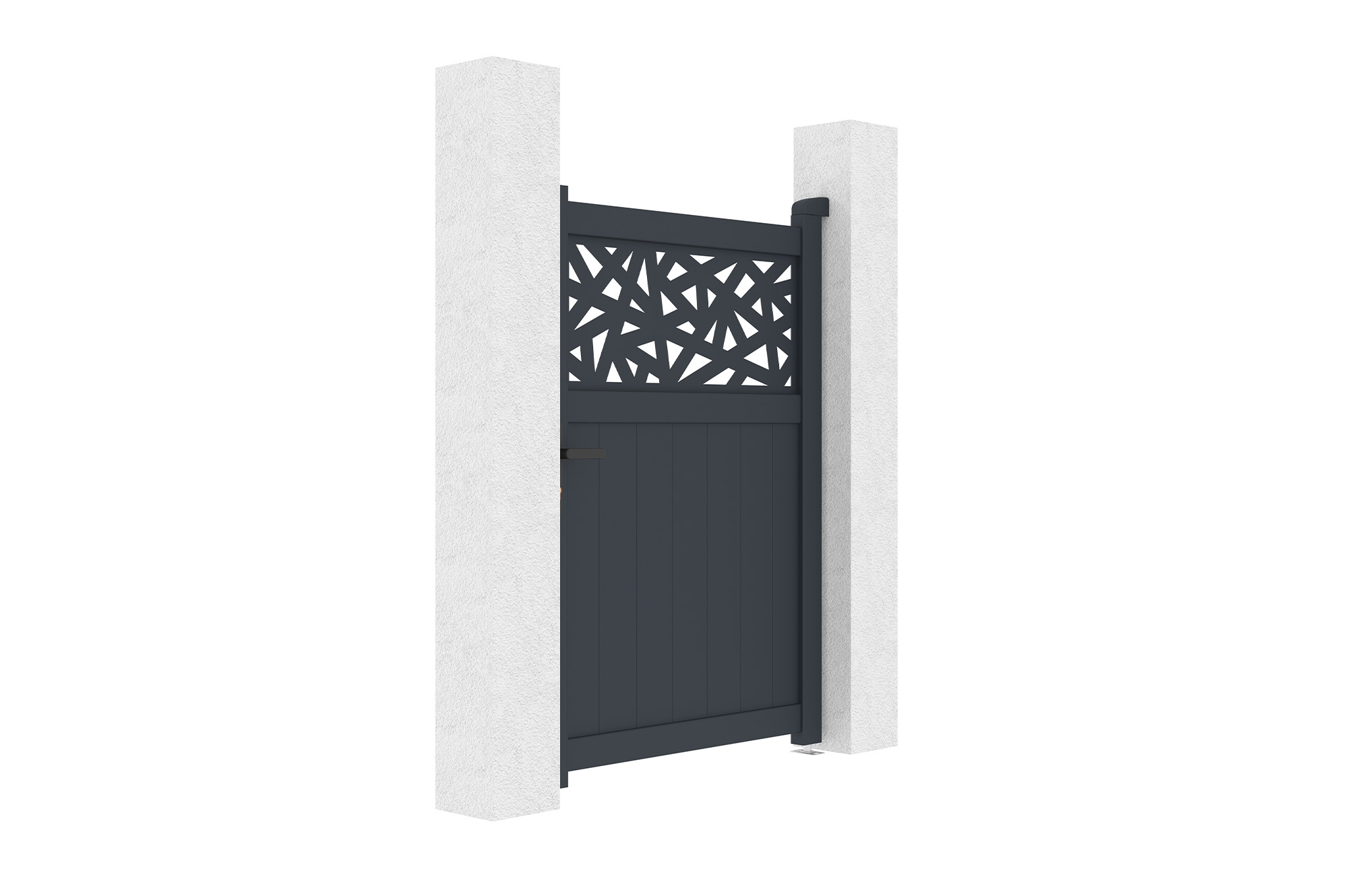 Gate 1m adjustable in width DOLOMITE RUIVO H.140cm gray aluminum 2