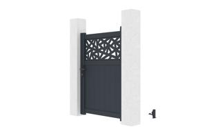 Portillon 1m ajustable en largeur DOLOMITE RUIVO H.140cm aluminium gris 3
