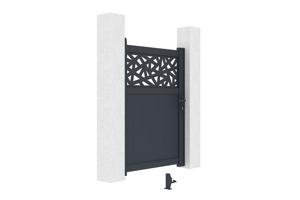 Portillon 1m ajustable en largeur DOLOMITE RUIVO H.140cm aluminium gris 7