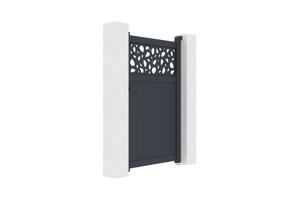 Portillon 1m ajustable en largeur DOLOMITE SUNNY H.160cm aluminium gris 3