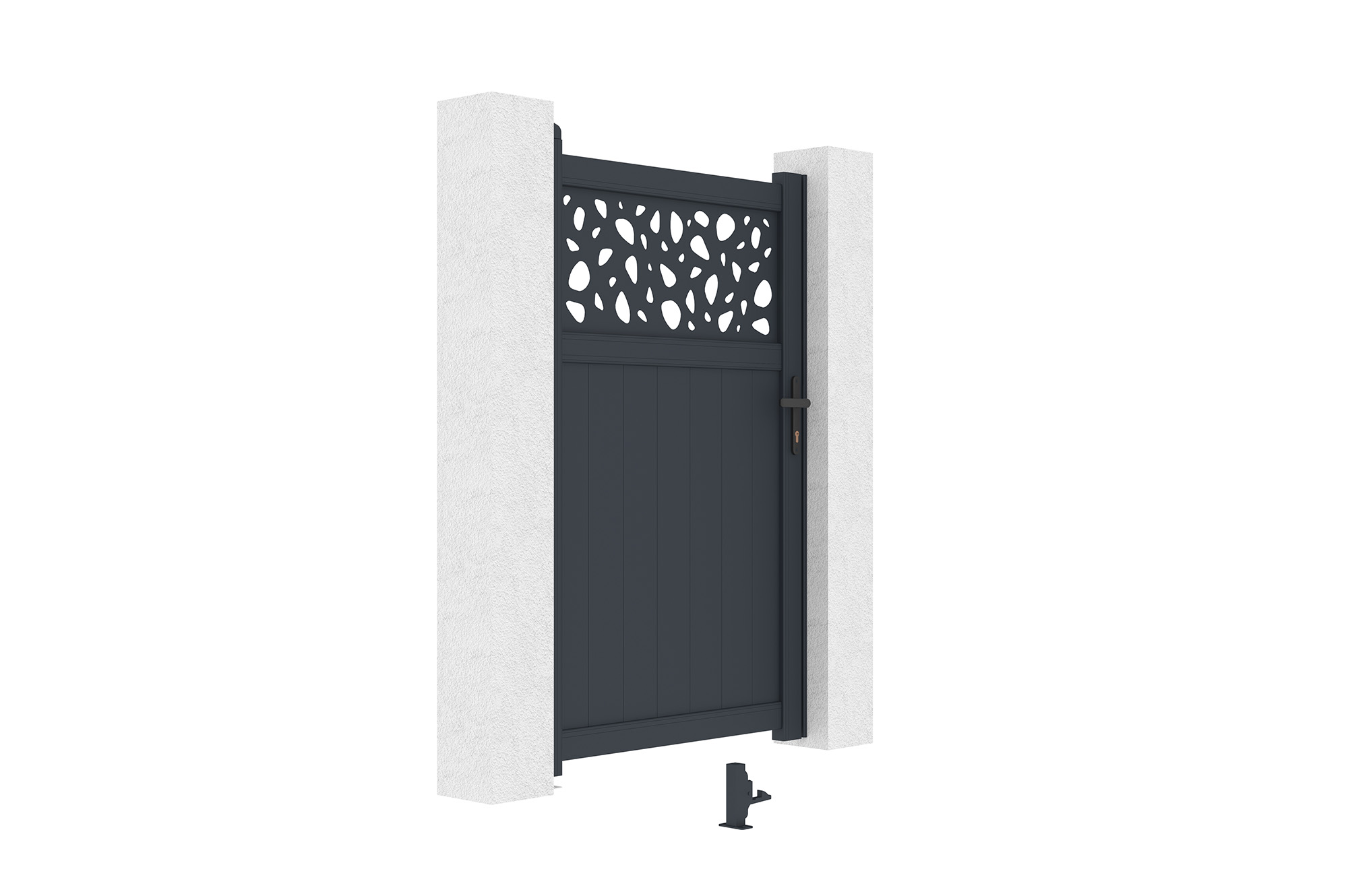 Cancello 1m DOLOMITE SUNNY H.160cm alluminio grigio 7