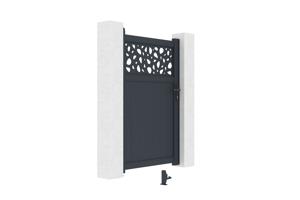 Portillon 1m ajustable en largeur DOLOMITE SUNNY H.160cm aluminium gris 7