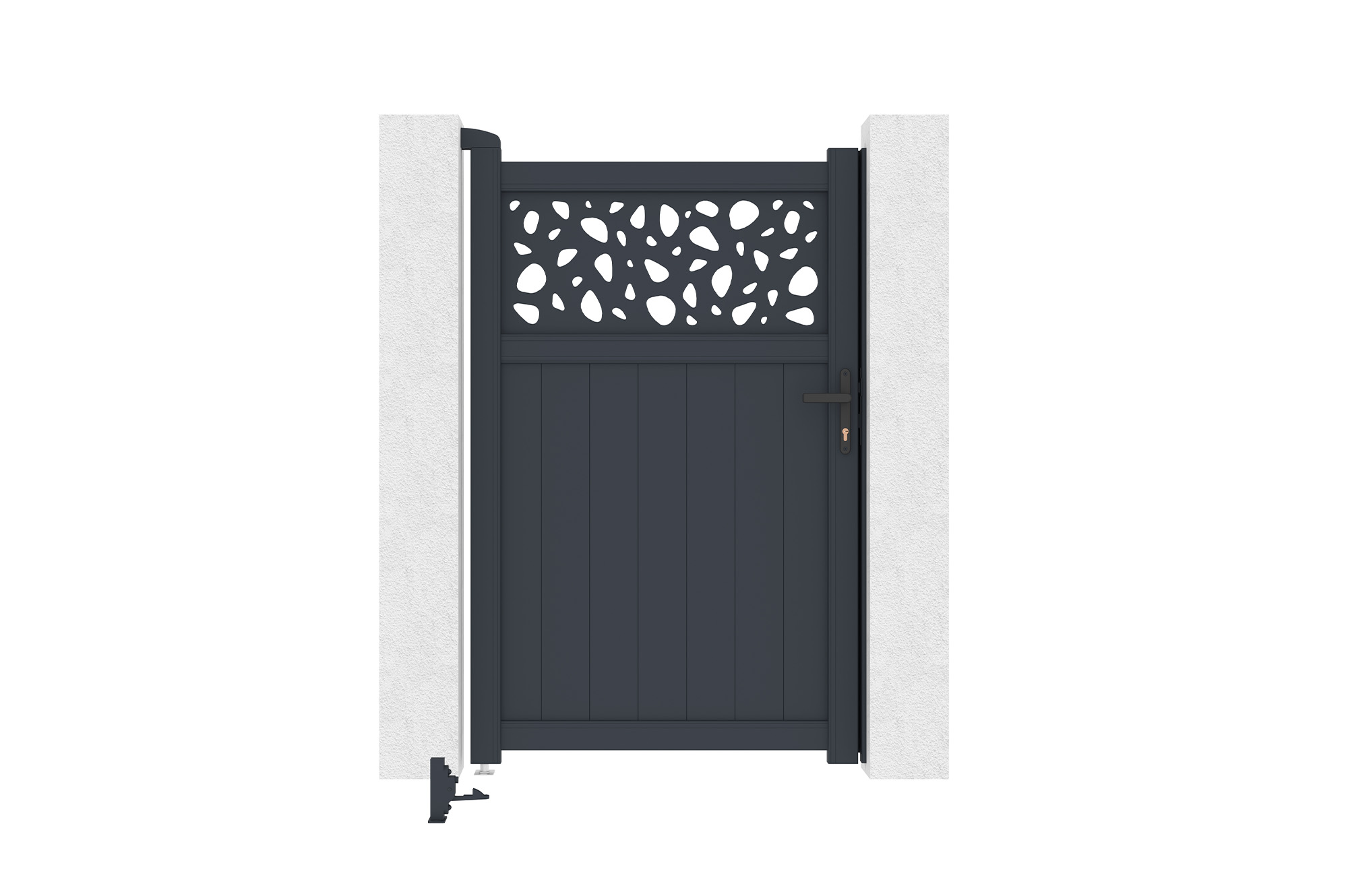 Cancello 1m DOLOMITE SUNNY H.160cm alluminio grigio 5