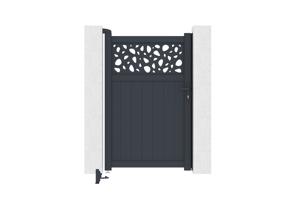 Portillon 1m ajustable en largeur DOLOMITE SUNNY H.160cm aluminium gris 5
