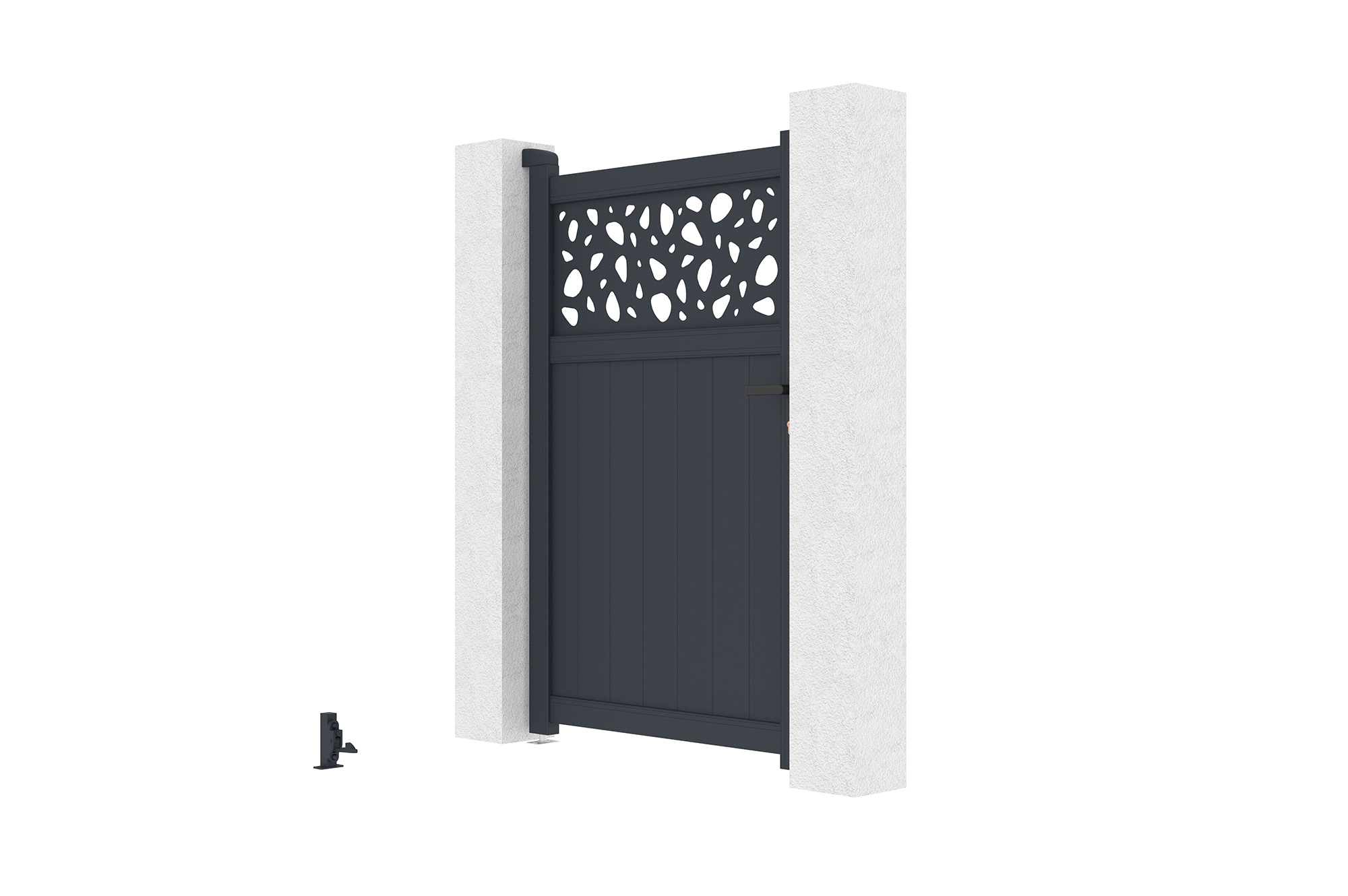 Cancello 1m DOLOMITE SUNNY H.160cm alluminio grigio 6