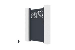 Portillon 1m ajustable en largeur DOLOMITE SUNNY H.160cm aluminium gris 6