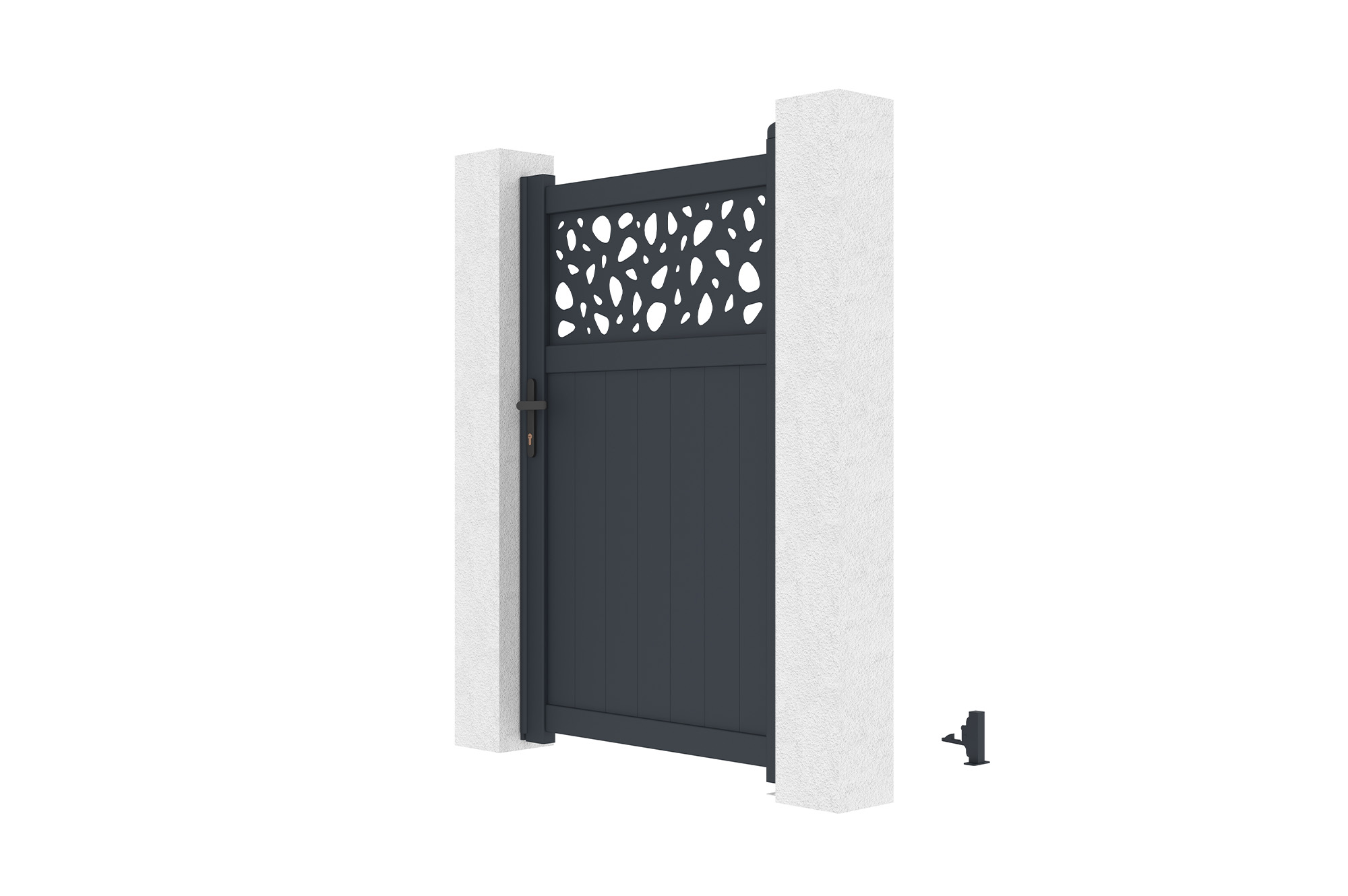 Cancello 1m DOLOMITE SUNNY H.160cm alluminio grigio 2