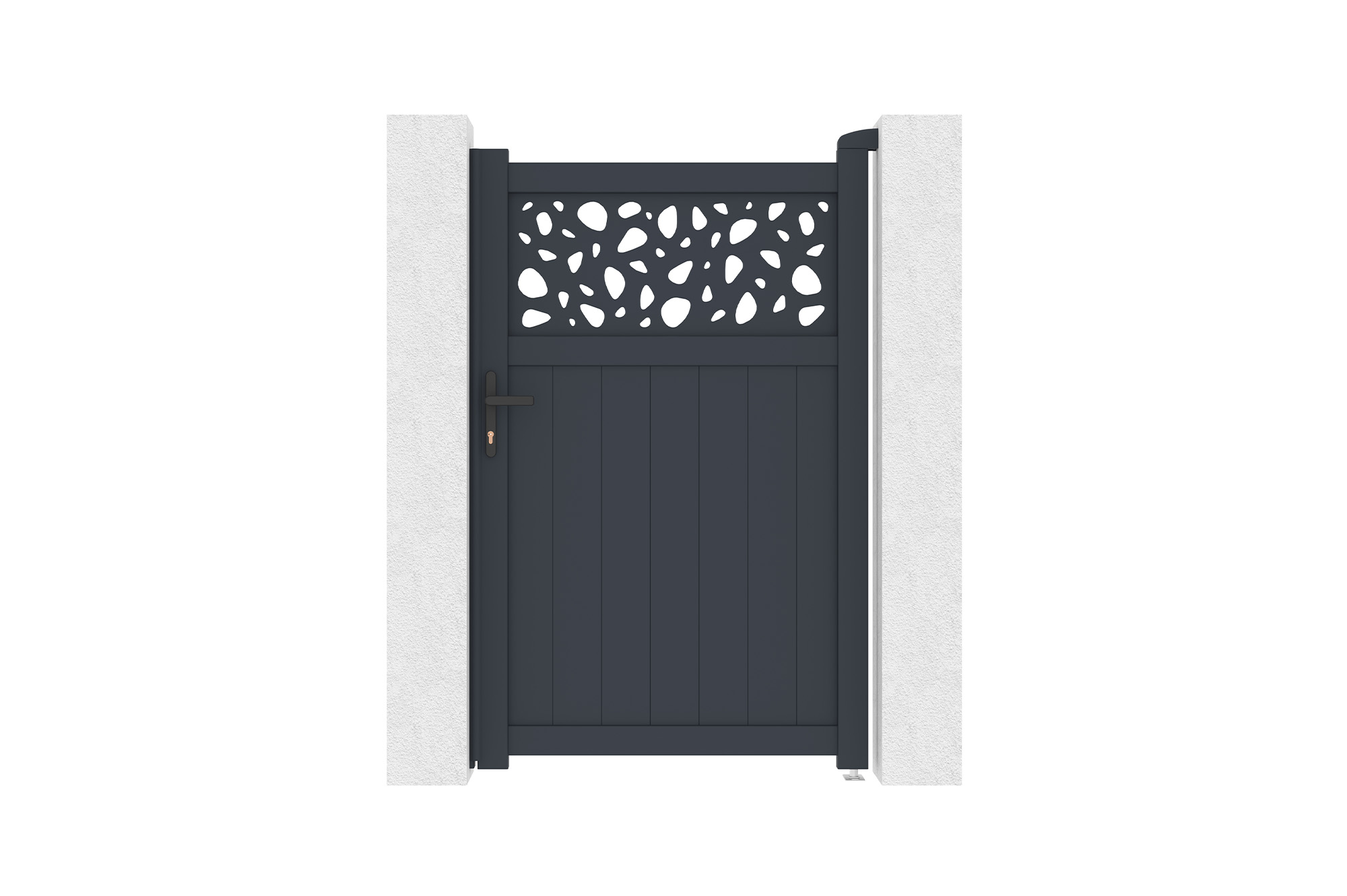 Cancello 1m DOLOMITE SUNNY H.160cm alluminio grigio main_image