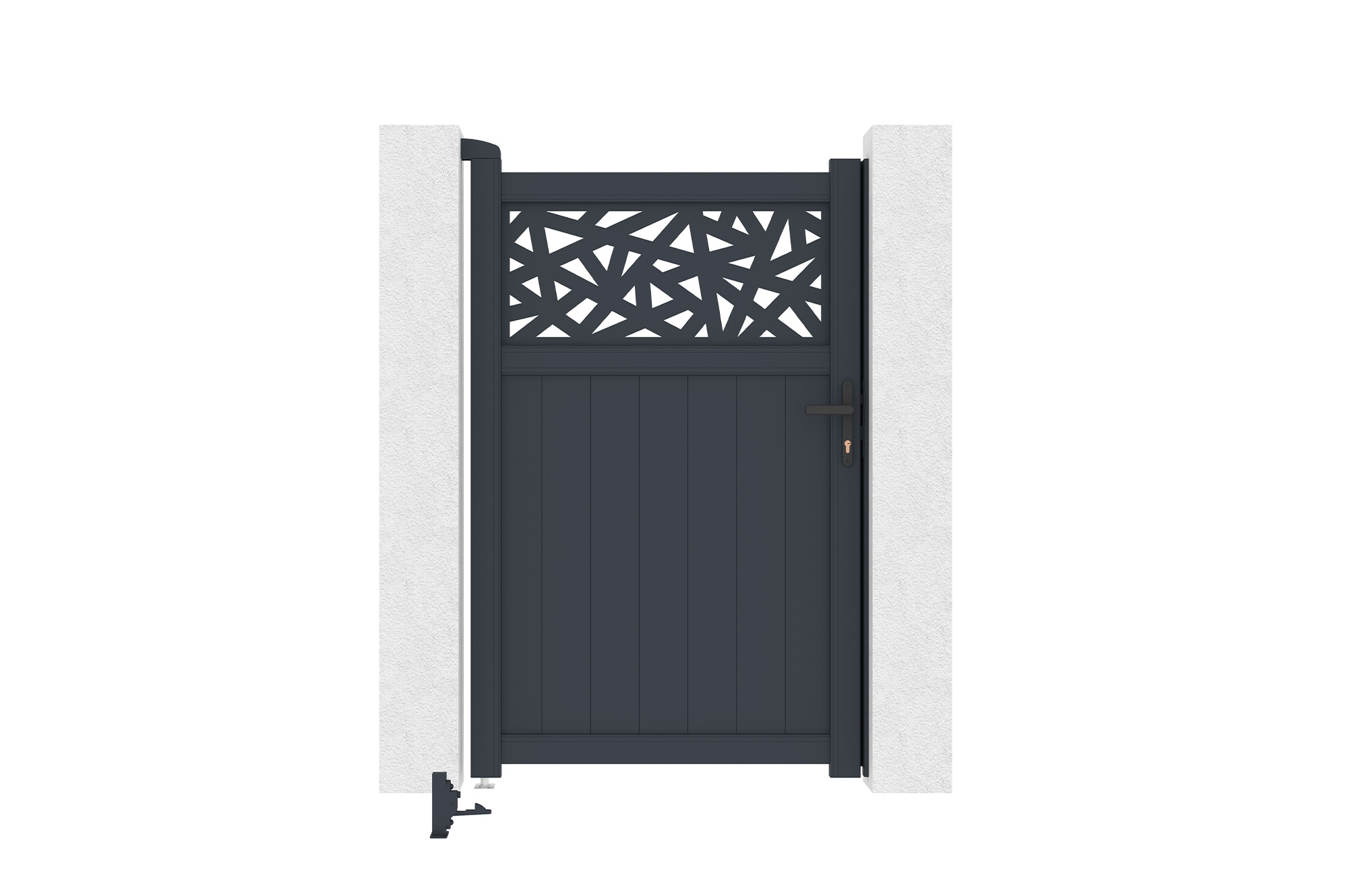 Grindar 1m DOLOMITE RUIVO H.160cm grå aluminium 5