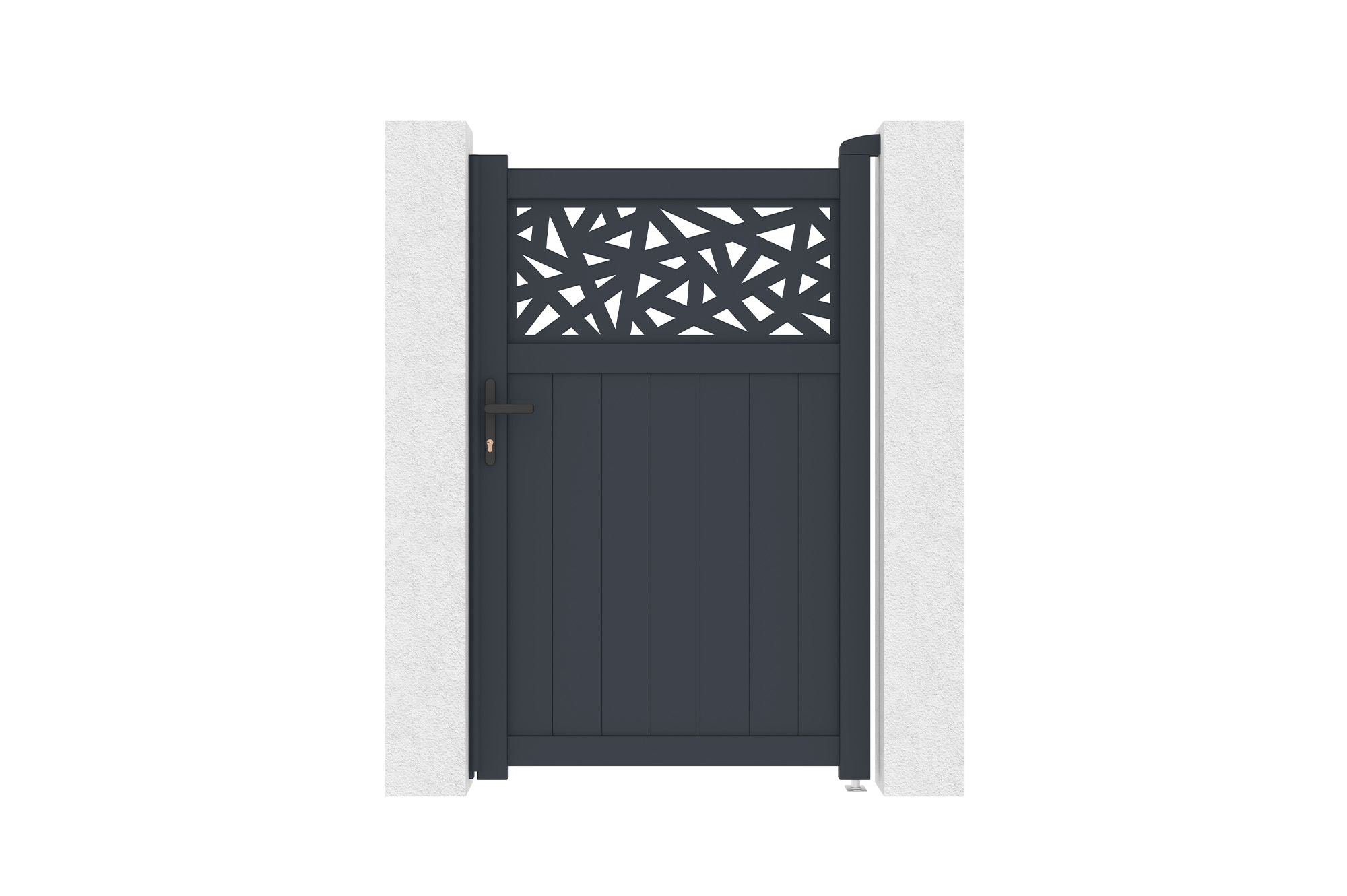 Grindar 1m DOLOMITE RUIVO H.160cm grå aluminium main_image