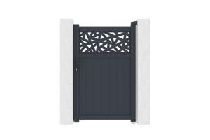 Vārti 1m DOLOMITE RUIVO A.160cm pelēks alumīnijs main image