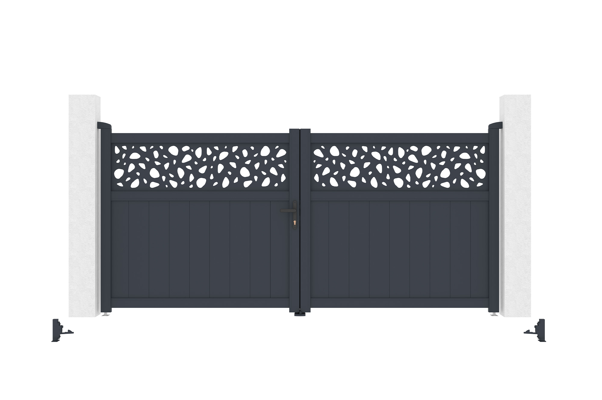 3m DOLOMITE SUNNY svänggrind, 140cm hög, grå aluminium 5