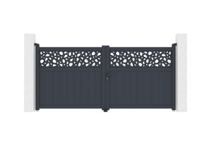 Πόρτα ανοιγόμενη DOLOMITE SUNNY 3m, ύψος 140cm, γκρι αλουμίνιο main image