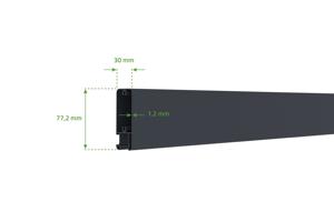 Portail battant 4m DOLOMITE RUIVO H.140cm aluminium gris + Motorisation de portail battant TANKER B700 10