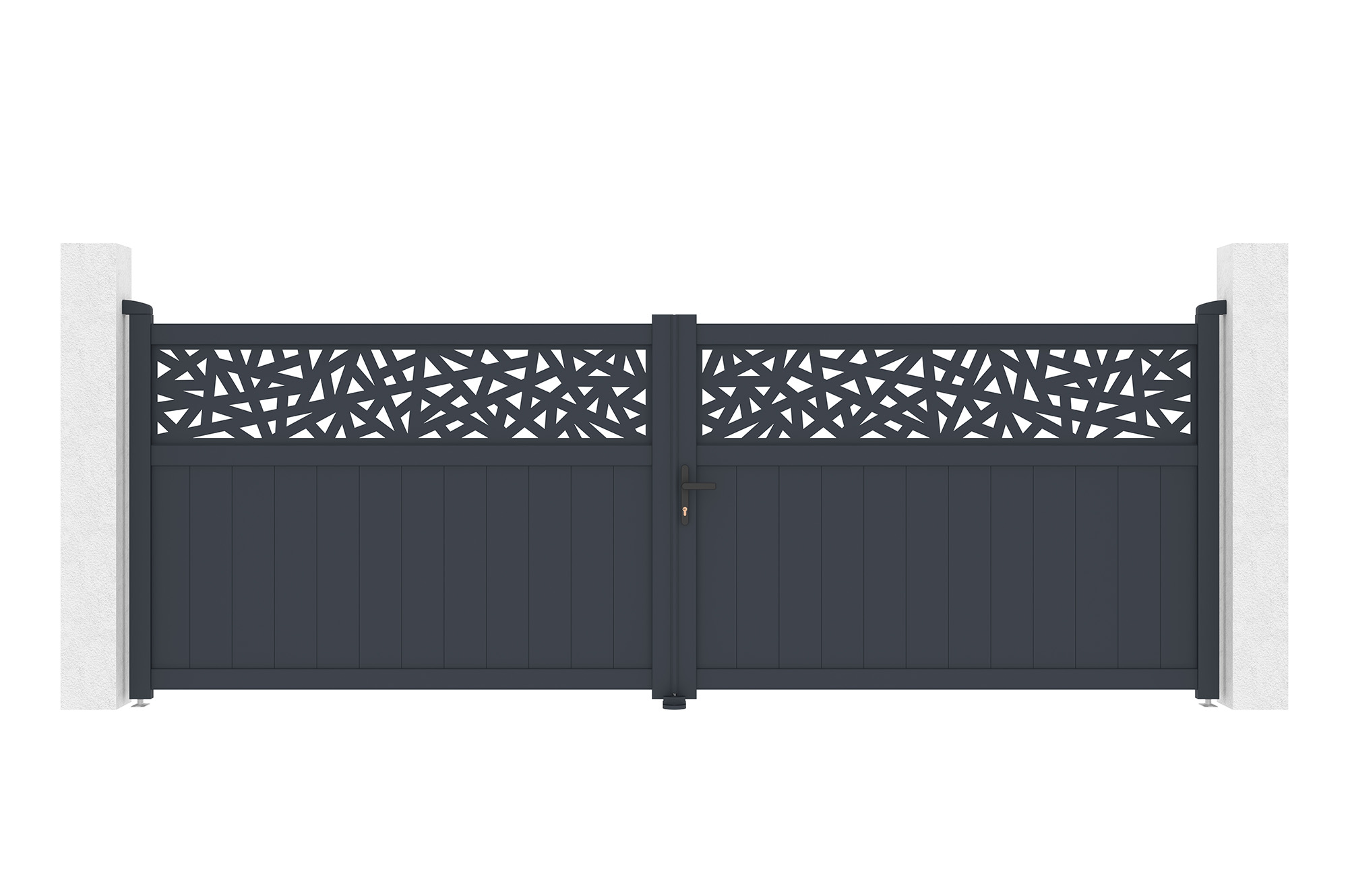 Nyílókapu 4m DOLOMITE RUIVO H.140cm szürke alumínium main_image