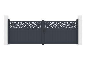 Veramie vārti 4m DOLOMITE RUIVO H.140cm pelēks alumīnijs main image