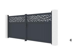 DOLOMITE RUIVO H.160cm verstelbare draaipoort, grijs aluminium 6