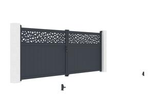DOLOMITE RUIVO H.160cm verstelbare draaipoort, grijs aluminium 3