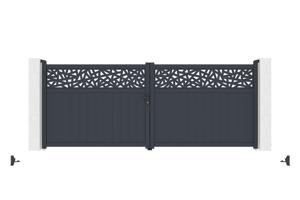 DOLOMITE RUIVO H.160cm verstelbare draaipoort, grijs aluminium 5