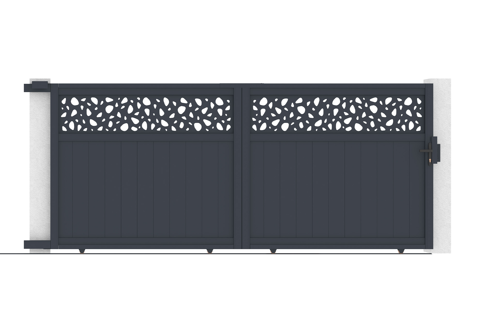 Skjutgrind 3,7m DOLOMITE SUNNY H.160cm aluminiumgrå 5