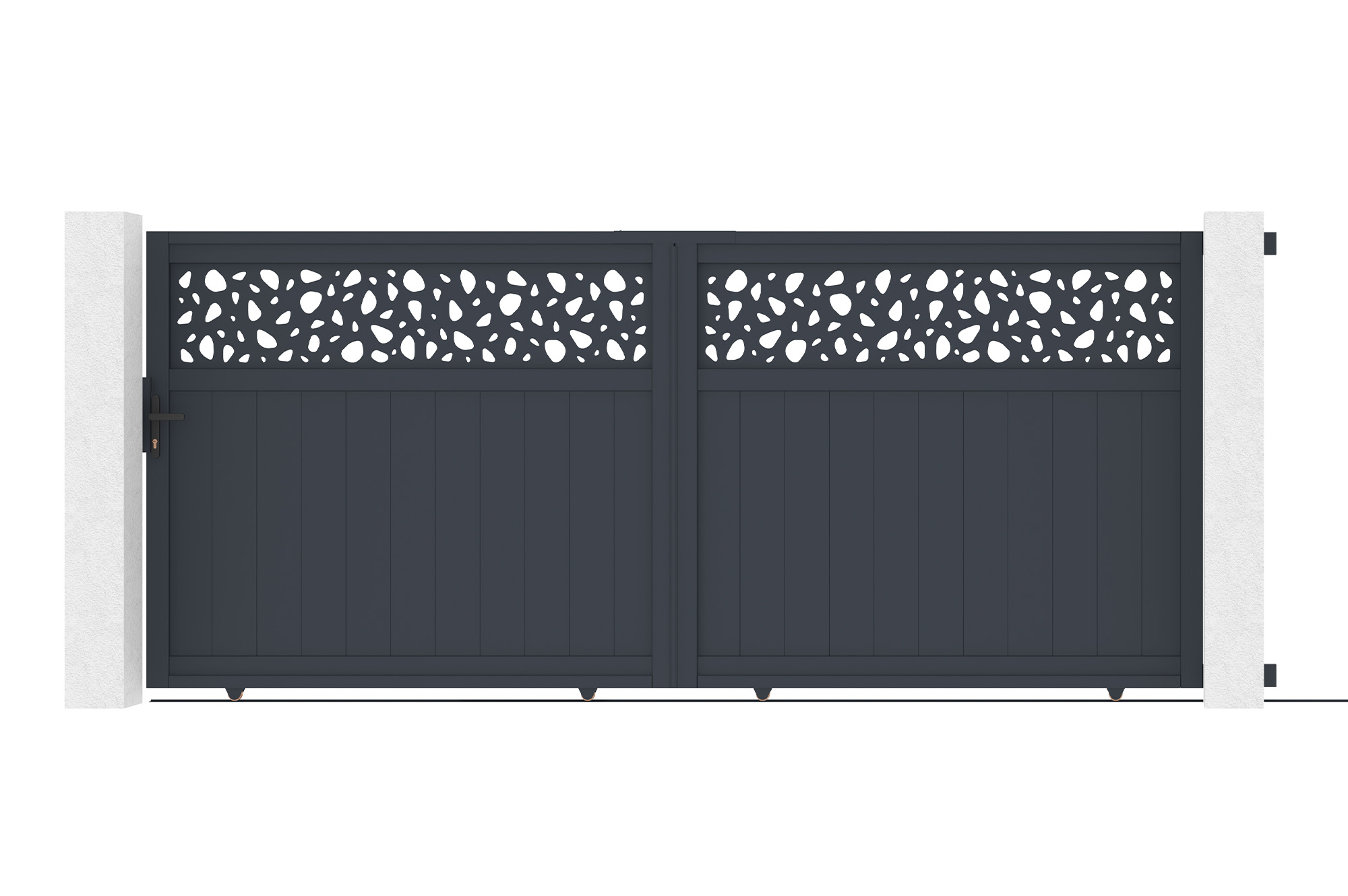 Skjutgrind 3,7m DOLOMITE SUNNY H.160cm aluminiumgrå main_image