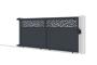 4m DOLOMITE RUIVO sliding gate, 160cm high, grey aluminum 6