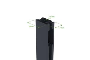 HALTI bīdāmie vārti 5 m, 140 cm augsti, pelēki alumīnija 12