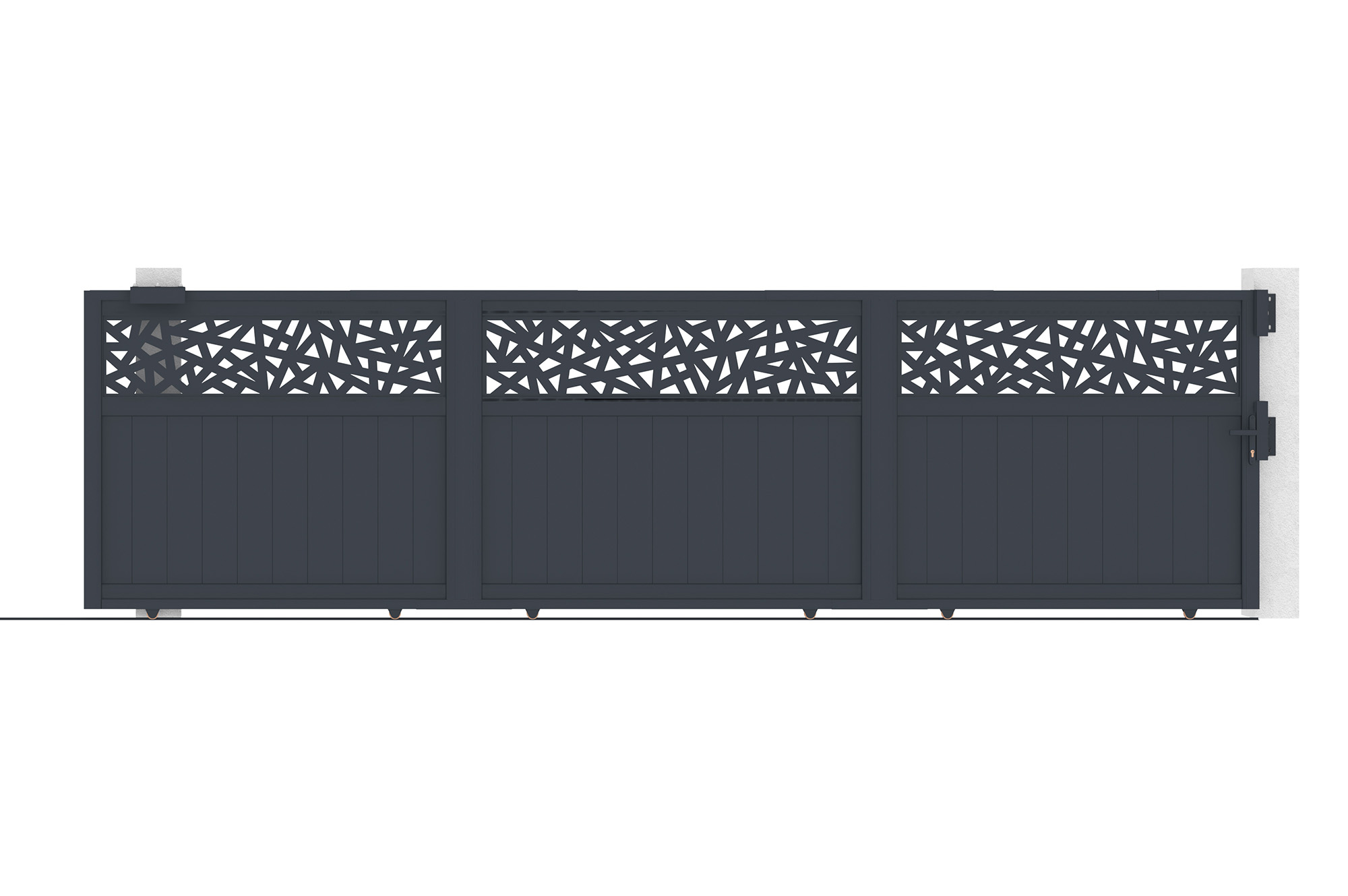 Posuvná brána 5m DOLOMITE RUIVO V.160cm sivý hliník 5