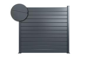 Clôture aluminium persienne 2m VANO H.180cm gris 2