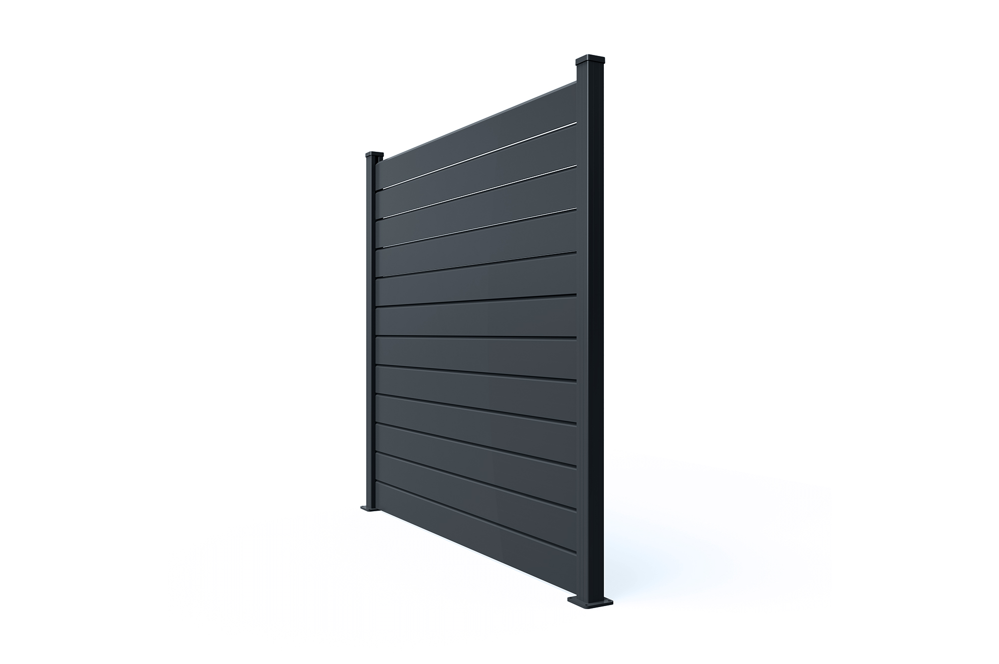 Clôture aluminium persienne 2m VANO H.180cm gris 4