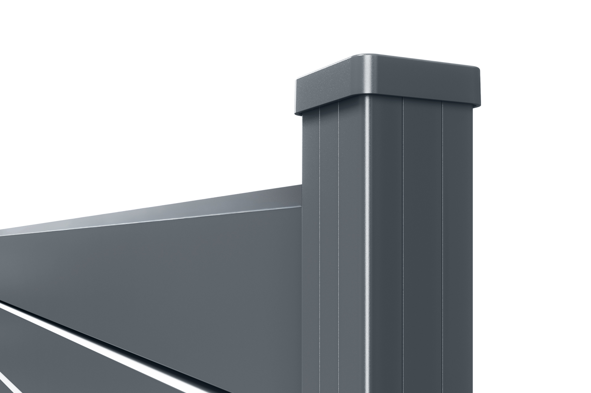 Clôture aluminium persienne 2m VANO H.180cm gris 7