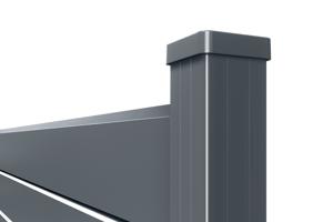 Clôture aluminium persienne 2m VANO H.180cm gris 7