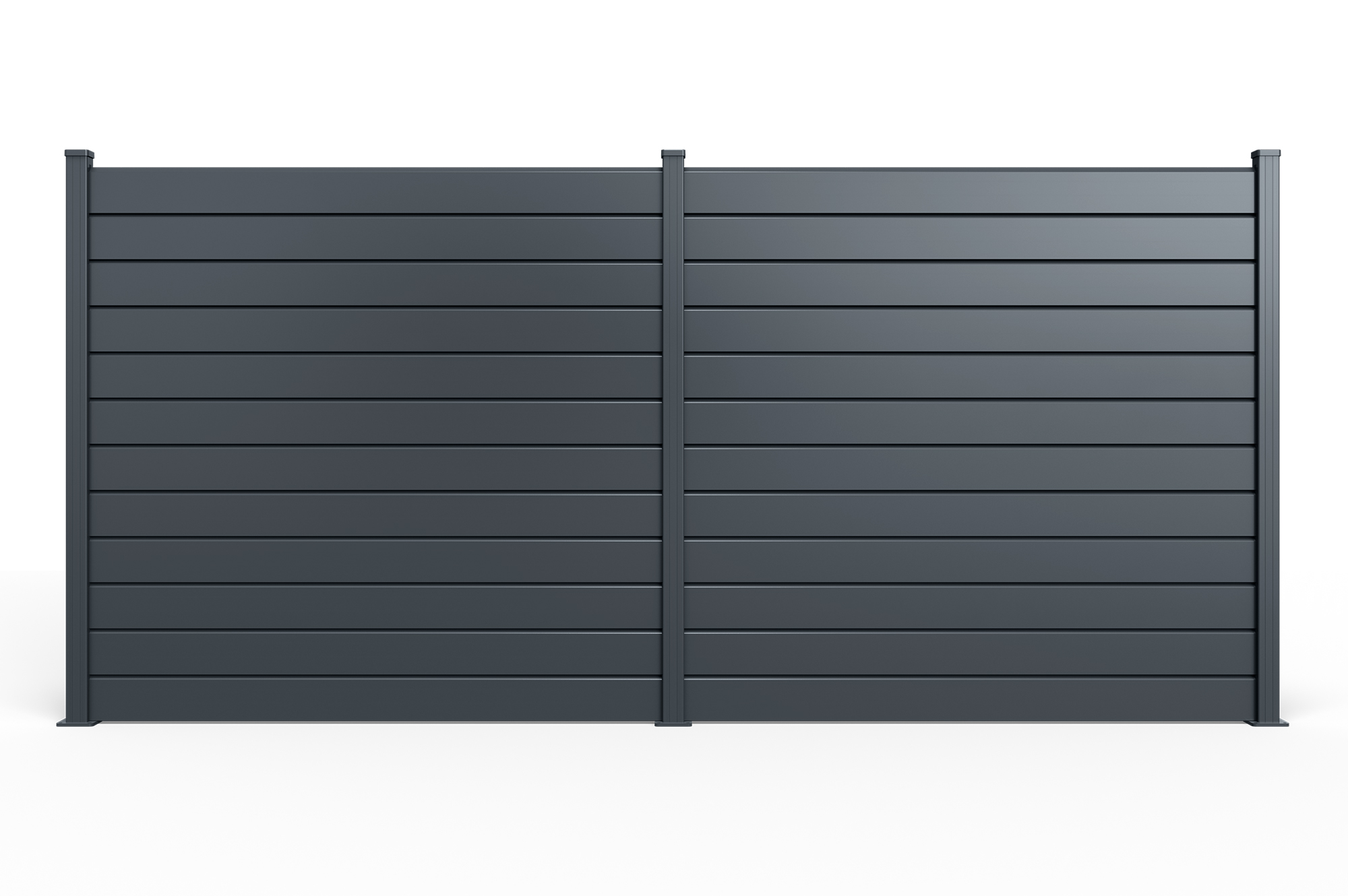Clôture aluminium persienne 2m VANO H.180cm gris 3