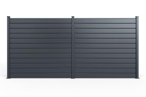 Clôture aluminium persienne 2m VANO H.180cm gris 3