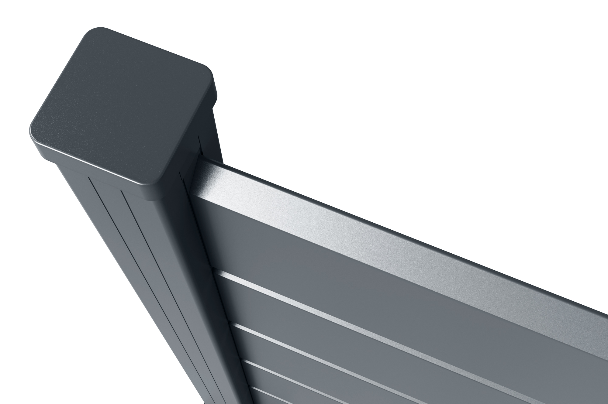 Clôture aluminium persienne 2m VANO H.180cm gris 8