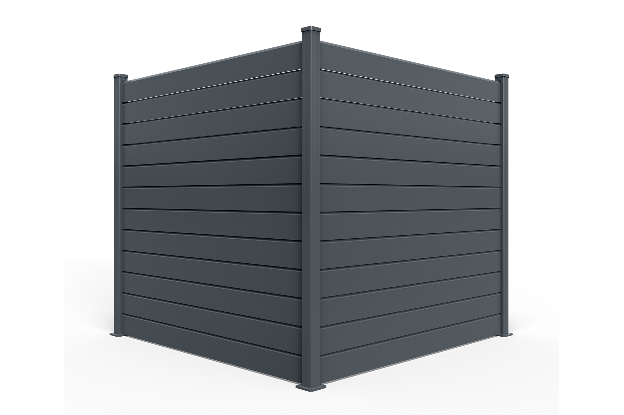 Clôture aluminium persienne 2m VANO H.180cm gris 6