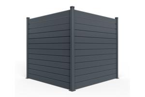 Clôture aluminium persienne 2m VANO H.180cm gris 6