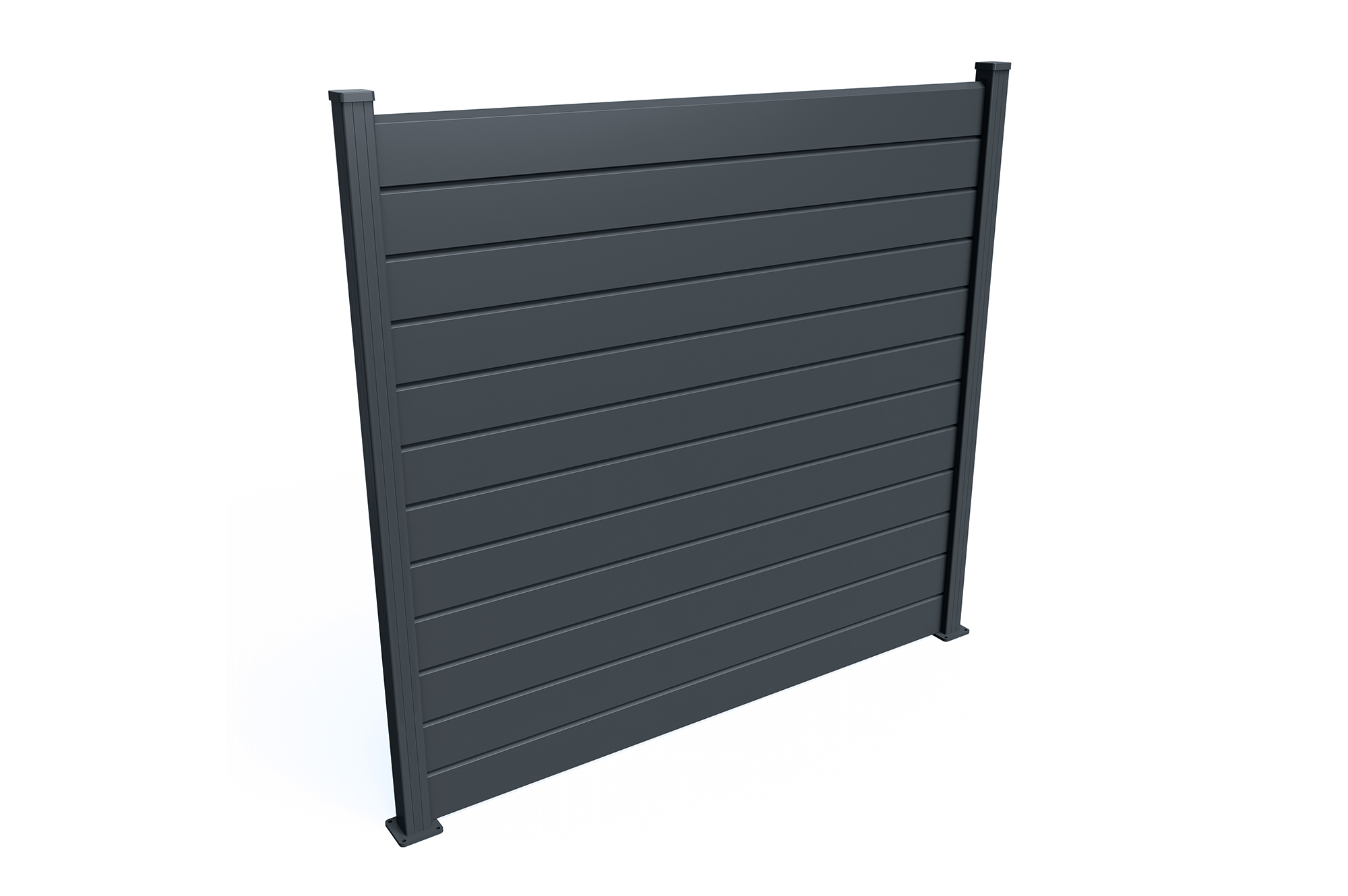 Clôture aluminium persienne 2m VANO H.180cm gris 5