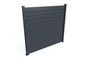 Clôture aluminium persienne 2m VANO H.180cm gris 5