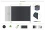Kit di estensione per recinzione composita effetto legno PRIEL da 2 m, altezza 150 cm, su base grigia thumbnail 2