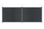2 m hoher PRIEL-Verbundzaun in Holzoptik, 150 cm hoch, auf grauen Bodenplatten thumbnail 3