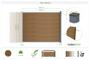 Kit di estensione per recinzione in composito effetto legno PRIEL, 2 m, altezza 150 cm, su base in teak thumbnail 2