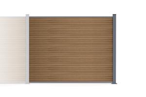 Kit di estensione per recinzione in composito effetto legno PRIEL, 2 m, altezza 150 cm, su base in teak main image