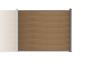 Kit di estensione per recinzione in composito effetto legno PRIEL, 2 m, altezza 150 cm, su base in teak main_image thumbnail