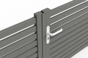NERA 3.5m H.120cm Swing Gate, Quartz Grey 5