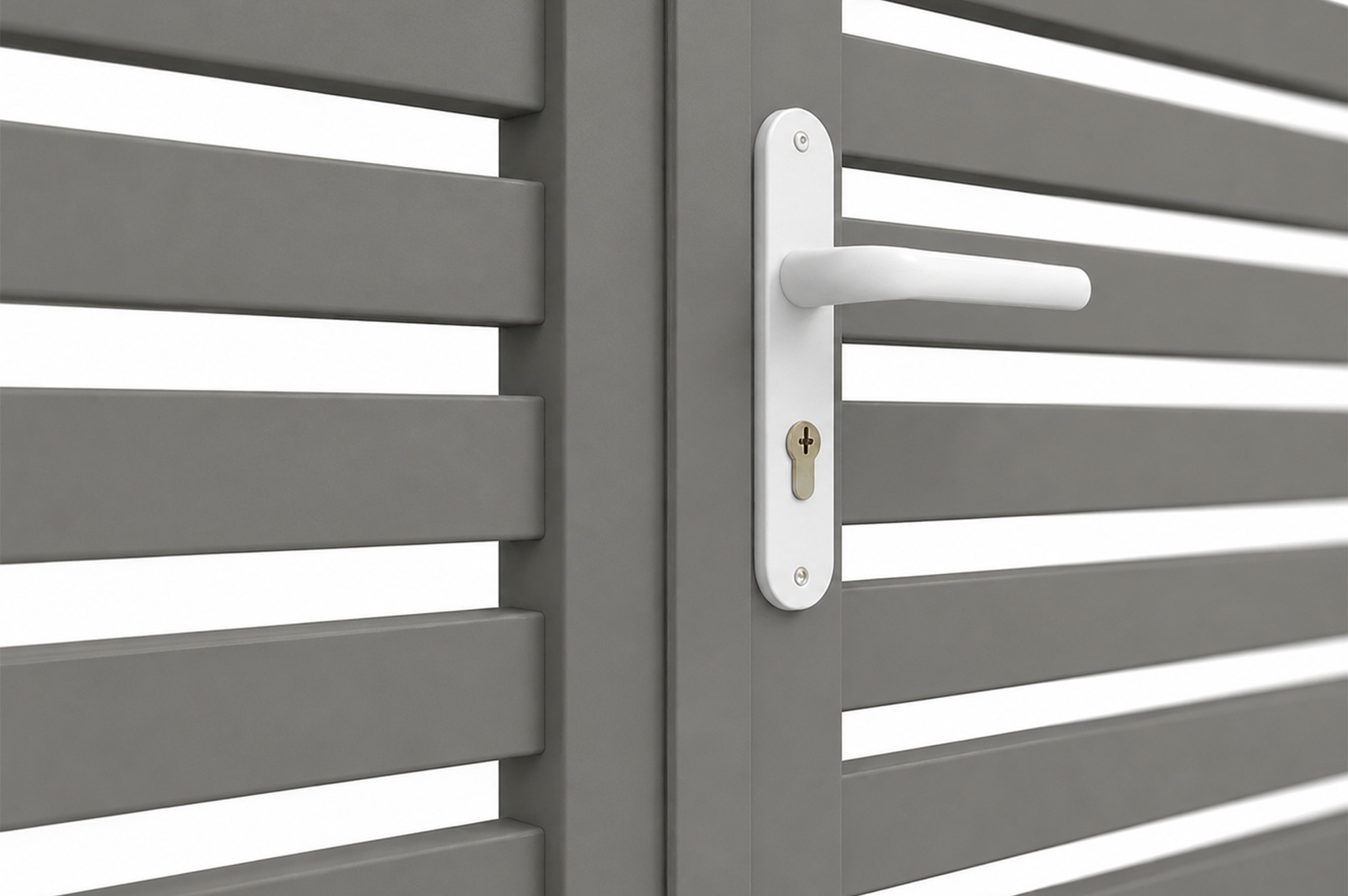 NERA 3.5m H.120cm Swing Gate, Quartz Grey 4