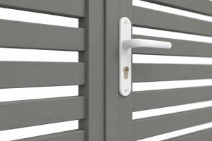 NERA 3.5m H.120cm Swing Gate, Quartz Grey 4