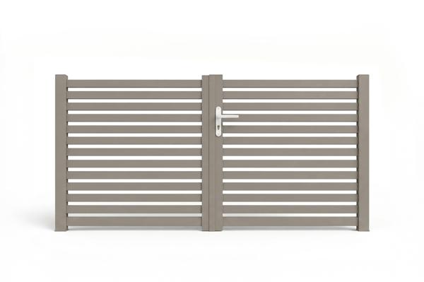 NERA 3.5m H.120cm taupe swing gate main image